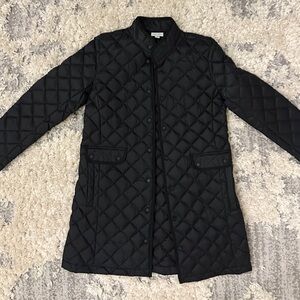 J. Jill Black Quilted Puffer Jacket
